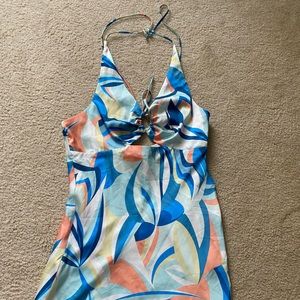Halter multi colored dress. Worn Once.